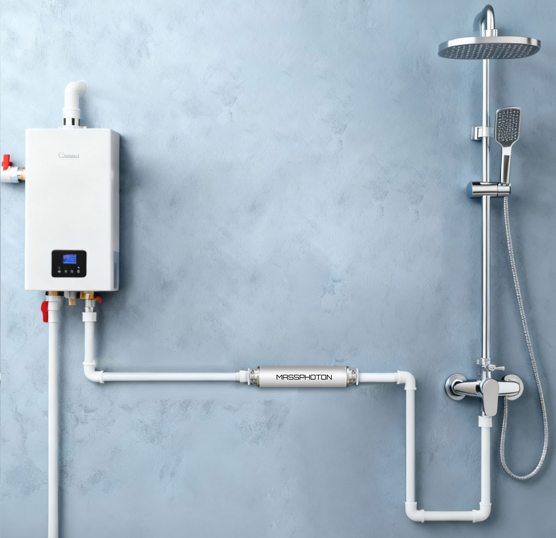 كيف يعمل مخطط نظام تطهير الدش بالأشعة فوق البنفسجية