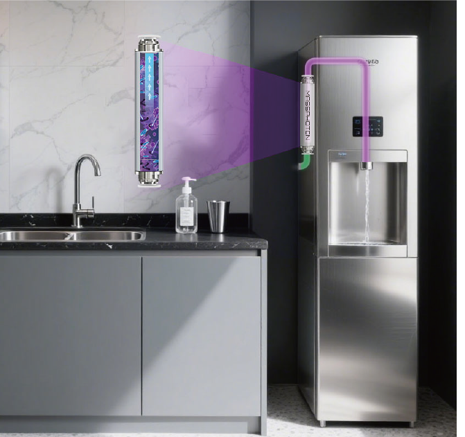 نظام التطهير بالأشعة فوق البنفسجية يمنع التلوث الثانوي عند نقطة الاستخدام