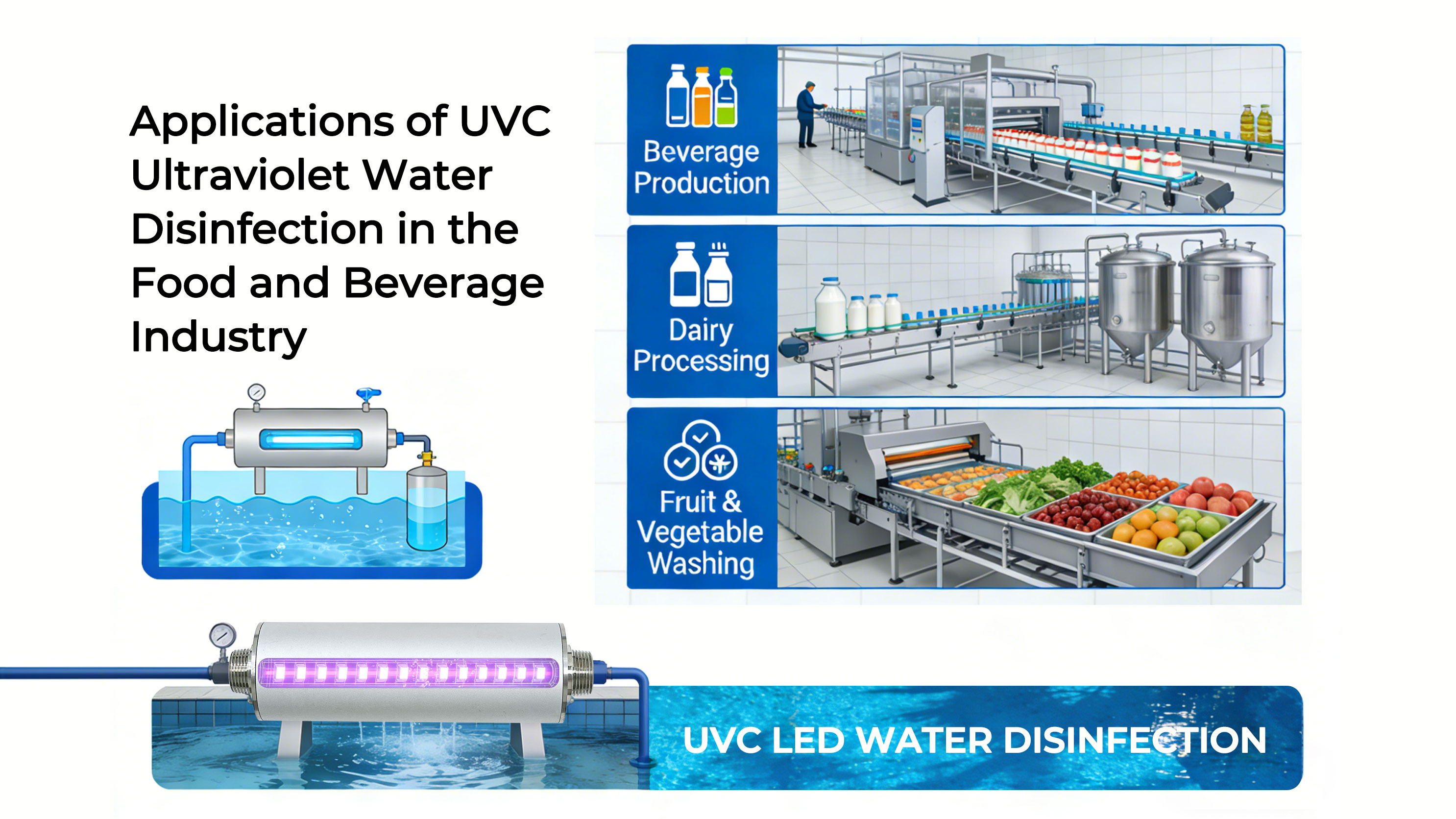 Applications of UVC Ultraviolet Water Disinfection in the Food and Beverage Industry