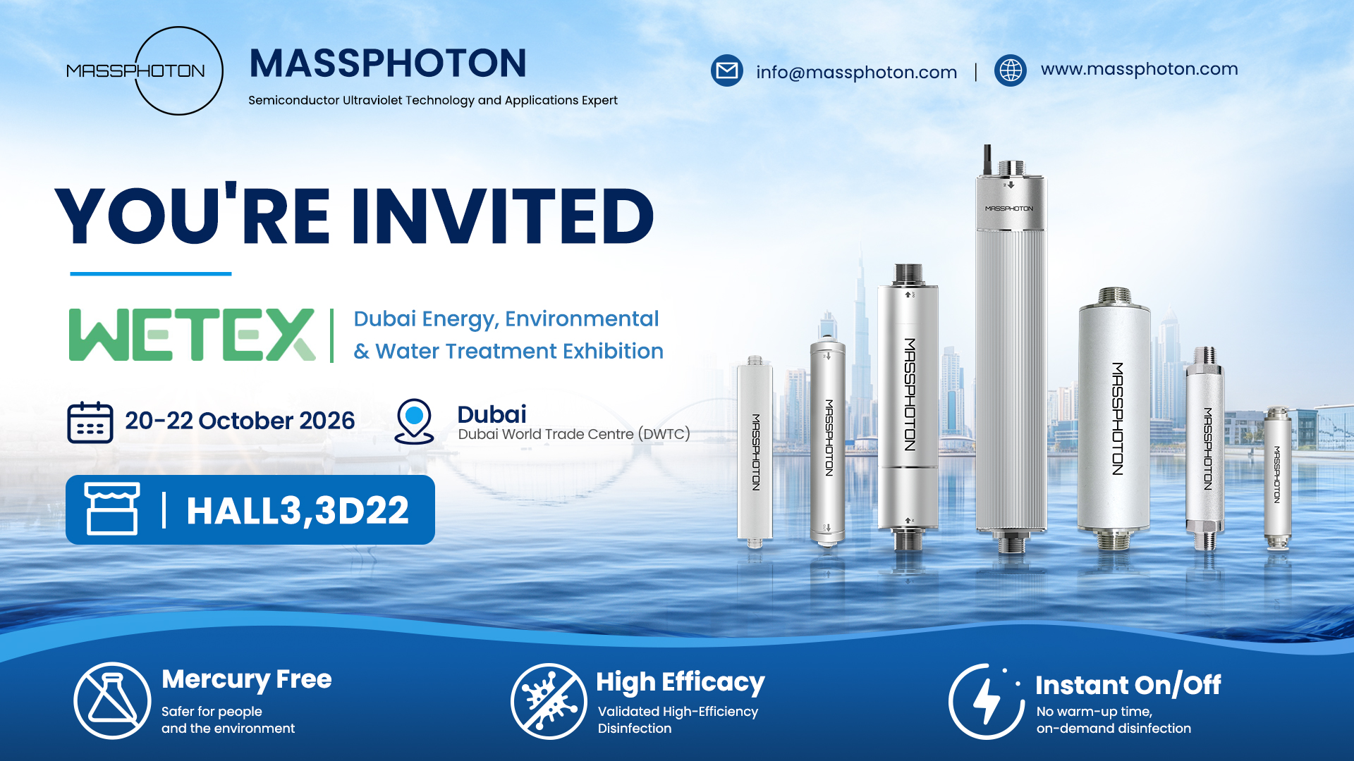 A Conversation on Mercury-Free, High-Efficiency, and Sustainable Water Treatment | MASSPHOTON at WETEX 2026, Dubai